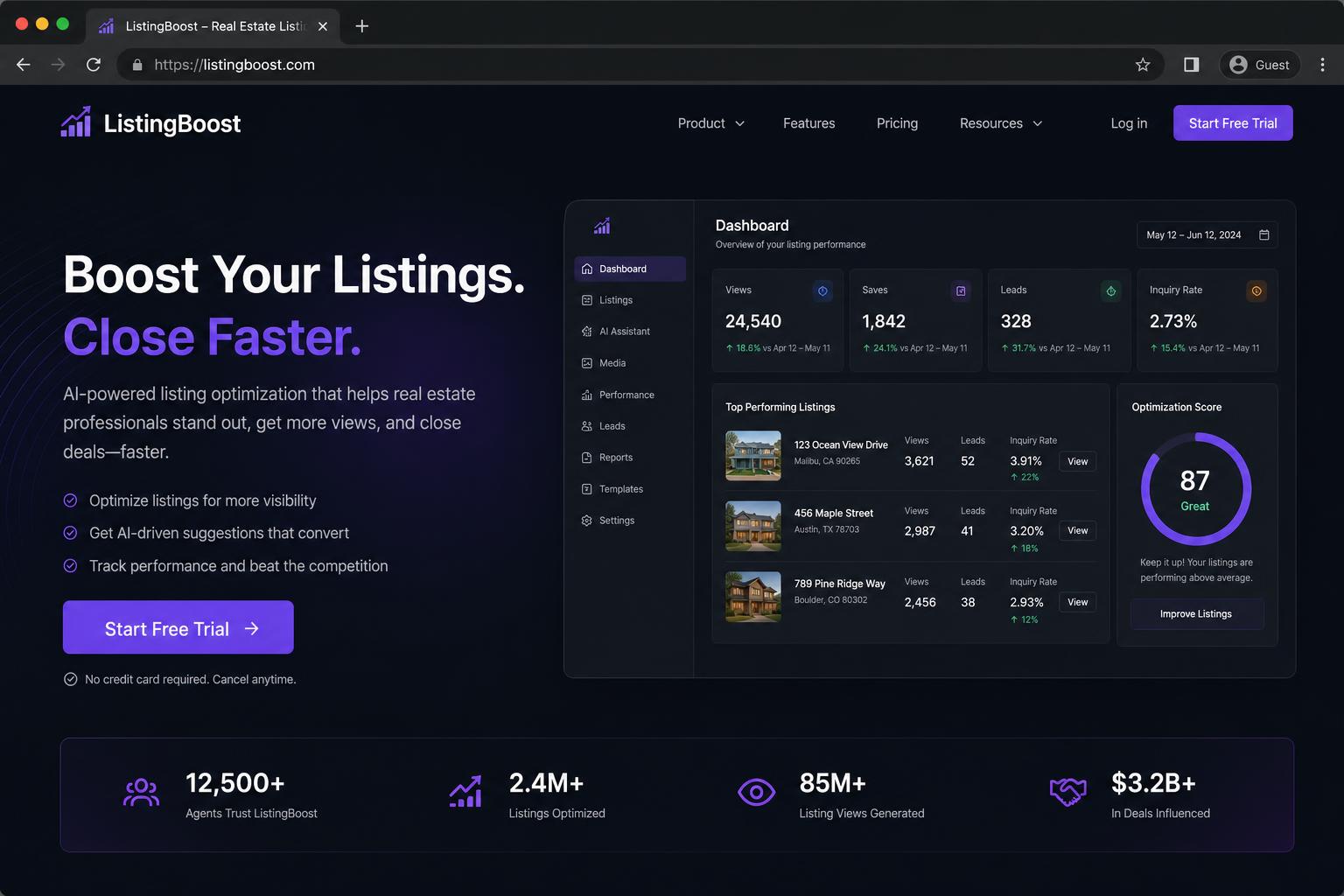 ListingBoost — Real Estate SaaS
